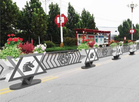 仲夏夜之夢道路花箱護(hù)欄