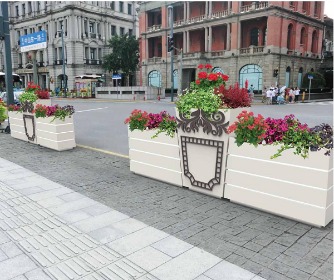 萬國博覽鈑金氟碳噴涂花箱